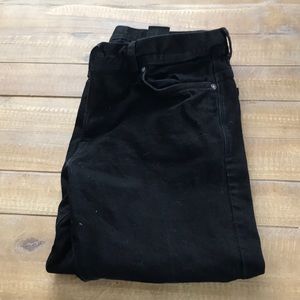 Black slim fitted low waist jeans